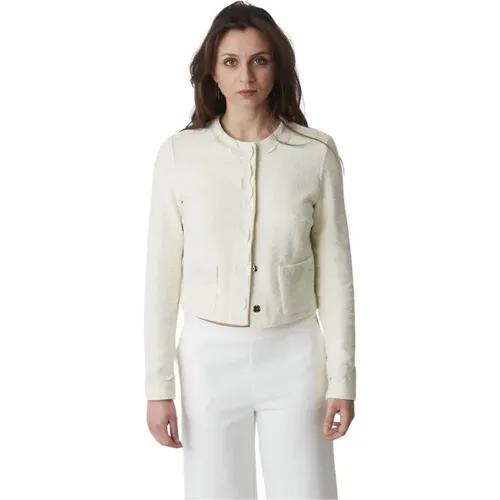 Stylish Boucle Jacket , female, Sizes: XS, S - pinko - Modalova
