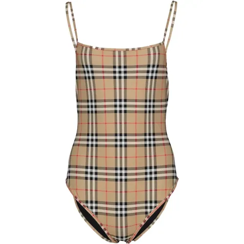 Vintage Check Squareeck Badeanzug , Damen, Größe: S - Burberry - Modalova