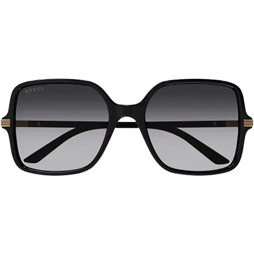 Schwarze Sonnenbrille für Frauen , Damen, Größe: 55 MM - Gucci - Modalova