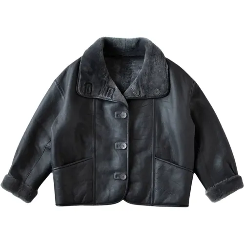 Faux Fur & Shearling Jackets, female, , Size: M Kiku Reversible Shearling Jacket - Just Things we Like - Modalova