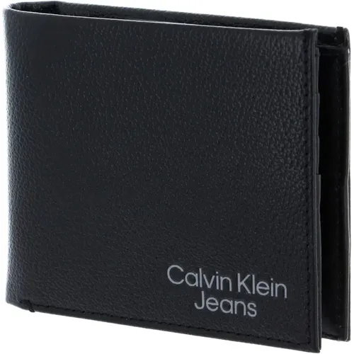 Wallets & Cardholders, male, , Size: ONE SIZE Mens Leather Bifold Wallet with Coin - Calvin Klein - Modalova