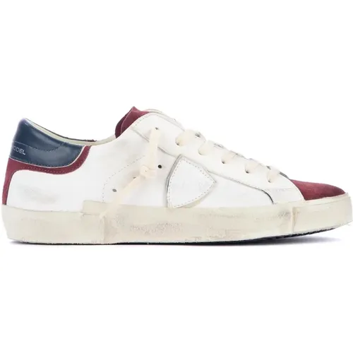 Italian Leather Sneakers with Suede Accents , male, Sizes: 11 UK - Philippe Model - Modalova