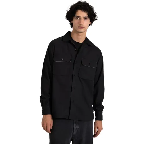 Casual Overshirt aus Baumwollmischung , Herren, Größe: M - Replay - Modalova