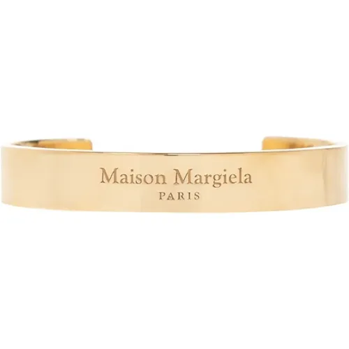 Bracelets, unisex, , Size: M Silver bracelet with logo - Maison Margiela - Modalova