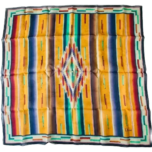 Pre-owned Scarves, female, , Size: ONE SIZE Pre-owned Silk scarves - Dior Vintage - Modalova