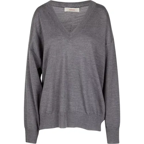 Wool V-Neck Sweater , female, Sizes: S - Jucca - Modalova