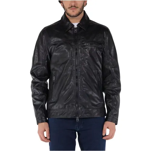 Leather Jackets , Herren, Größe: M - Guess - Modalova