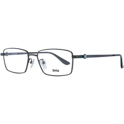 Glasses, male, , Size: ONE SIZE Gunmetal Metal Frame Rectangle Eyeglasses Men - BMW - Modalova