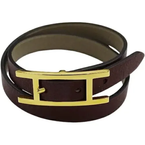 Pre-owned Jewellery, female, , Size: ONE SIZE Pre-owned Leather bracelets - Hermès Vintage - Modalova