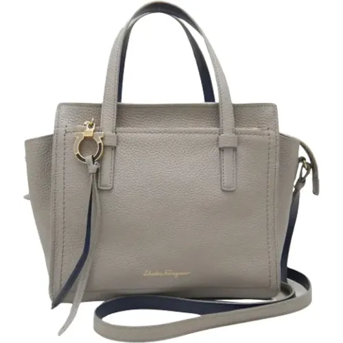 Pre-owned Tote Bags, female, , Size: ONE SIZE Pre-owned Leather shoulder-bags - Salvatore Ferragamo Pre-owned - Modalova