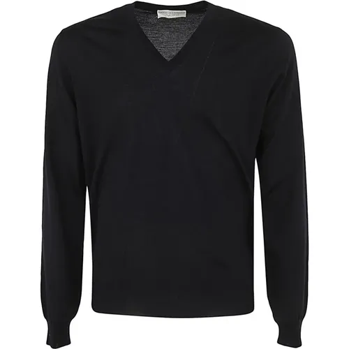Royal Merino Long Sleeves V Neck Sweater , male, Sizes: 3XL, 2XL - Filippo De Laurentiis - Modalova