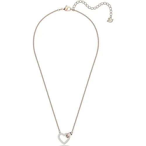 Lovely Heart Necklace, Rose Gold , female, Sizes: ONE SIZE - Swarovski - Modalova