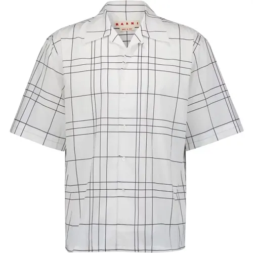 Cotton Poplin Bowling Shirt , male, Sizes: M - Marni - Modalova