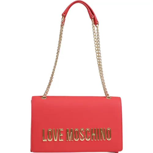 Shoulder Bags, female, , Size: ONE SIZE Faux Leather Shoulder Bag - Love Moschino - Modalova