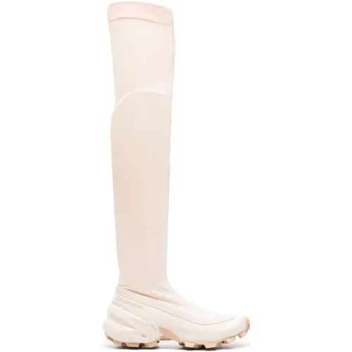 Weiße Overknee-Stiefel , Damen, Größe: 36 EU - MM6 Maison Margiela - Modalova