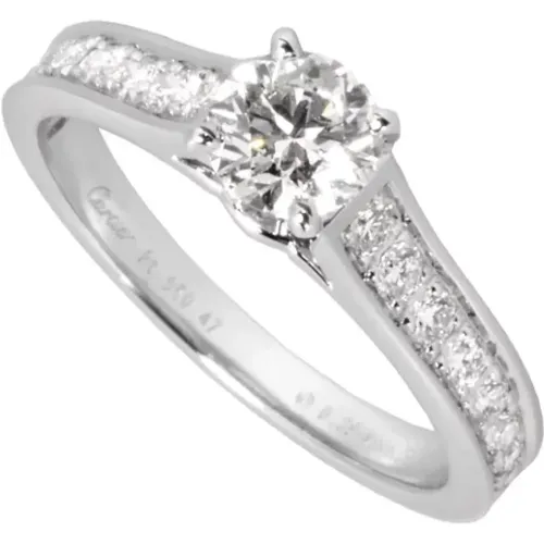 Pre-owned Jewellery, female, , Size: ONE SIZE Pre-owned Platinum rings - Cartier Vintage - Modalova