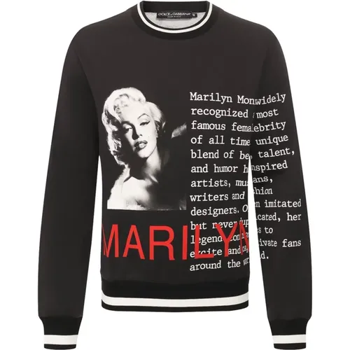 Glamouröser Marilyn Monroe Sweatshirt , Herren, Größe: XS - Dolce & Gabbana - Modalova