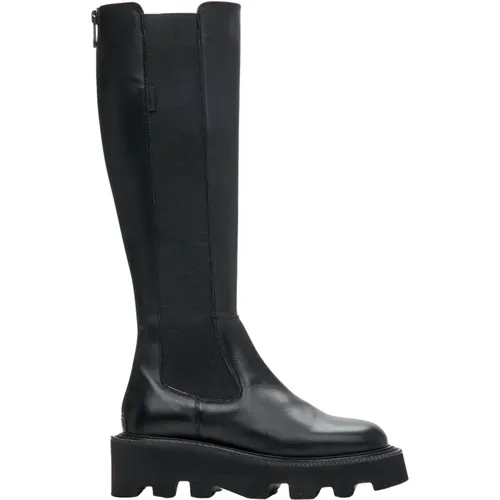 Women`s Knee-High Boots made of Genuine Leather with Elastic Shaft Er00113956 , female, Sizes: 7 UK, 3 UK, 6 UK, 4 UK, 5 UK - Estro - Modalova