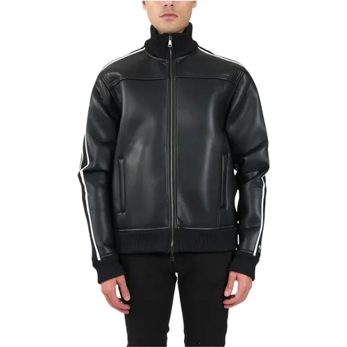 Bomber Jackets, male, , Size: L Faux Leather Bomber Jacket - N21 - Modalova