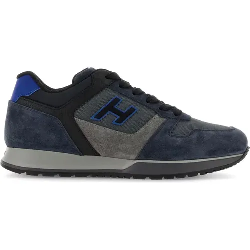 H321 Graue Wildleder Sneakers , Herren, Größe: 40 EU - Hogan - Modalova