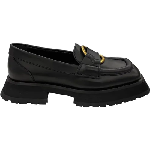 Schwarze Bell Loafer Schuhe , Damen, Größe: 36 EU - Moncler - Modalova