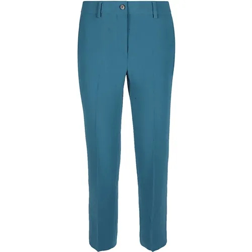 Straight Trousers, female, , Size: 2XS Clear Cady Flared Trousers - Alberto Biani - Modalova