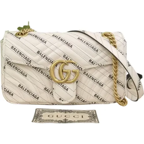 Pre-owned Cross Body Bags, female, , Size: ONE SIZE Leather Gucci Marmont Bag - Gucci Vintage - Modalova