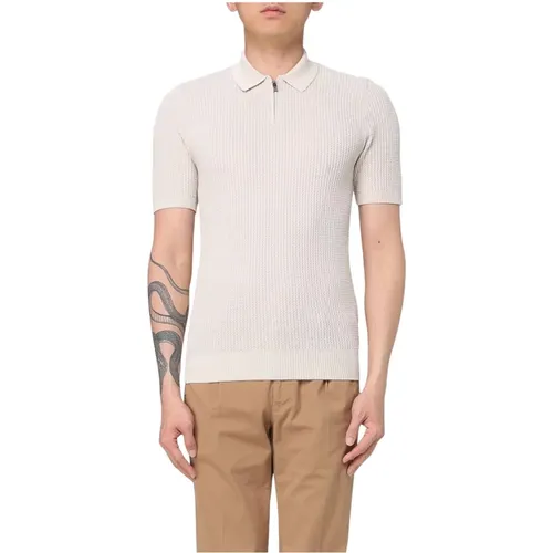 Polo Shirts, male, , Size: XL Knit Polo Shirt HalfZip Short Sleeve - Eleventy - Modalova