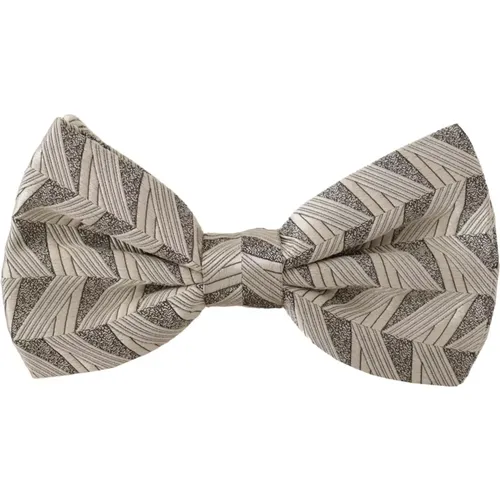 Bowties, male, , Size: ONE SIZE 100% Silk Adjustable Neck Bow Tie - Dolce & Gabbana - Modalova