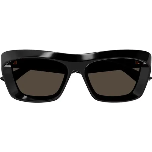 Rechteckige Sonnenbrille mit braunen Gläsern,Stylische Sonnenbrille Bv1283S - Bottega Veneta - Modalova