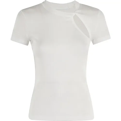 Ribbed T-Shirt , female, Sizes: L - Helmut Lang - Modalova