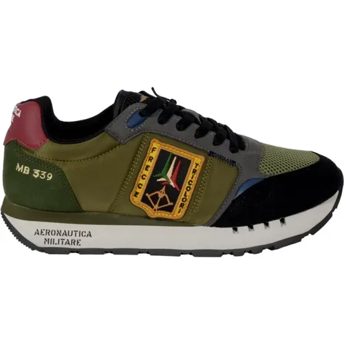 Sneakers, male, , Size: 8 US Tricolori Running Sneakers Dark Green - aeronautica militare - Modalova