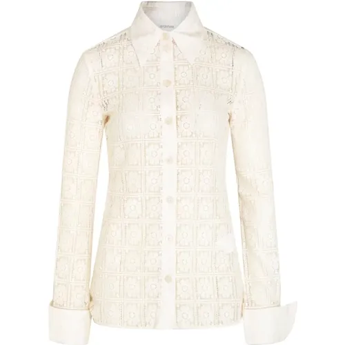 Floral Lace Shirt , female, Sizes: XS, S - SPORTMAX - Modalova