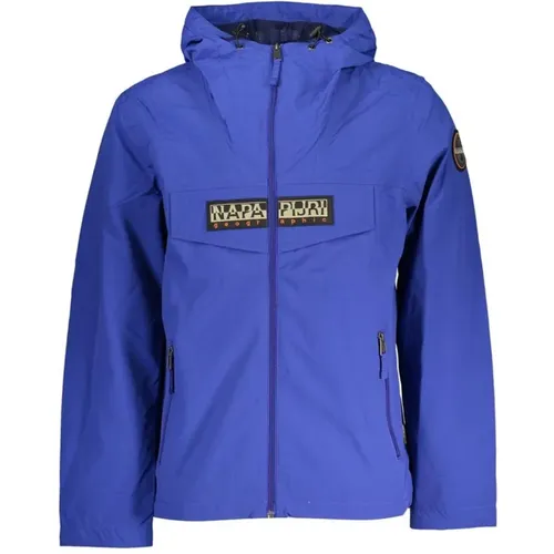 Waterproof Sports Jacket with Hood and Zipper , male, Sizes: XS, S - Napapijri - Modalova