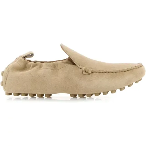 Loafers, female, , Size: 6 1/2 US Suede Loafers in Sand Color - TOD'S - Modalova