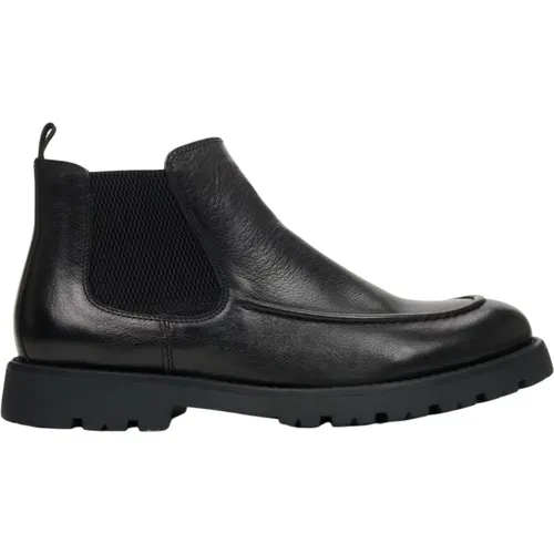 Herren Schwarze Low-Cut Chelsea Boots aus Echtem Leder Er00112137 , Herren, Größe: 40 EU - Estro - Modalova