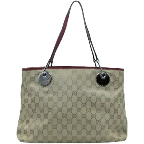 Pre-owned Tote Bags, female, , Size: ONE SIZE Pre-owned Canvas gucci-bags - Gucci Vintage - Modalova