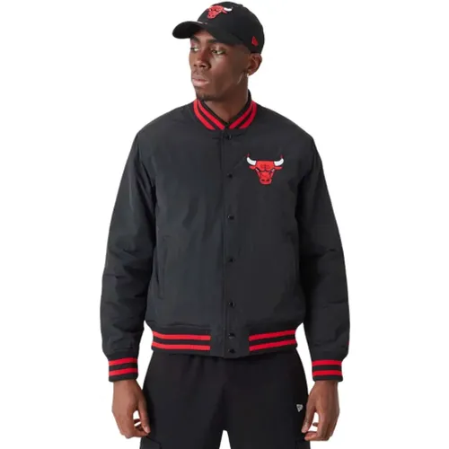 Bomber Jackets, male, , Size: S Chicago Bulls Bomber Jacket Red - new era - Modalova