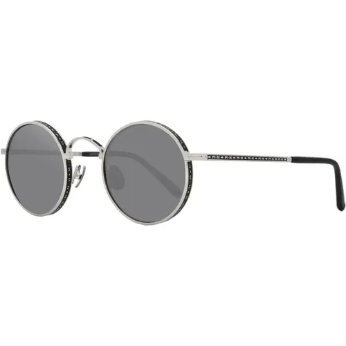 Sunglasses, unisex, , Size: 47 MM Palladium White Matte Black Sunglasses - Matsuda - Modalova