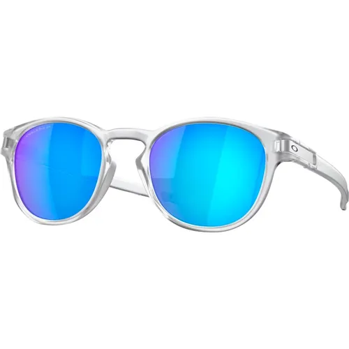 Sunglasses, male, , Size: 53 MM Matte Crystal Sunglasses with Prizm Sapphire - Oakley - Modalova