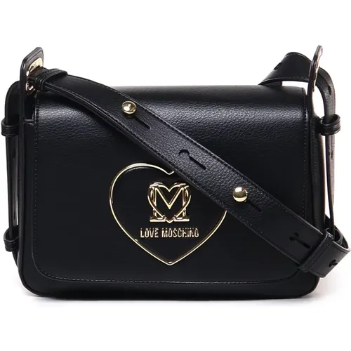 Cross Body Bags, female, , Size: ONE SIZE Shoulder Bag with Flap Closure - Love Moschino - Modalova