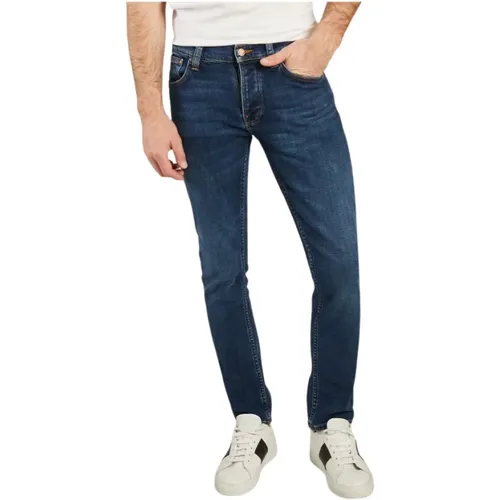 Slim-fit Jeans Grim Tim Indigo Myth , Herren, Größe: W34 L32 - Nudie Jeans - Modalova