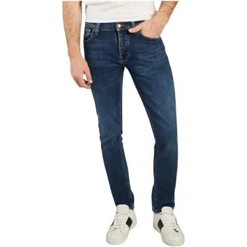 Slim-fit Jeans Grim Tim Indigo Myth , male, Sizes: W30 L32 - Nudie Jeans - Modalova