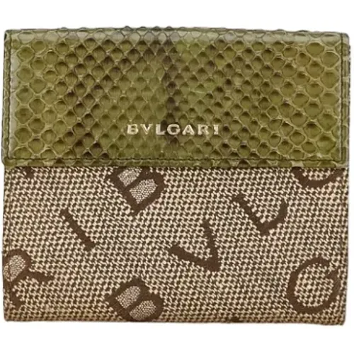 Pre-owned Wallets, female, , Size: ONE SIZE Pre-owned Canvas wallets - Bvlgari Vintage - Modalova