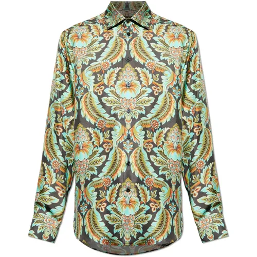 Casual Shirts, male, , Size: 2XL Silk Shirt - ETRO - Modalova