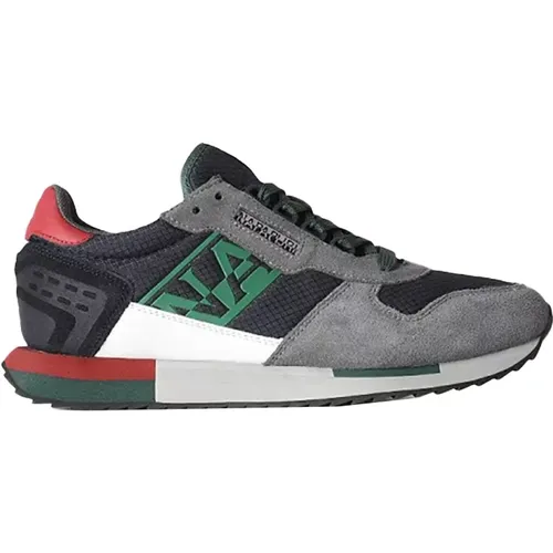 Sneakers, male, , Size: 11 US Gray Suede Virtus Sneaker - Napapijri - Modalova