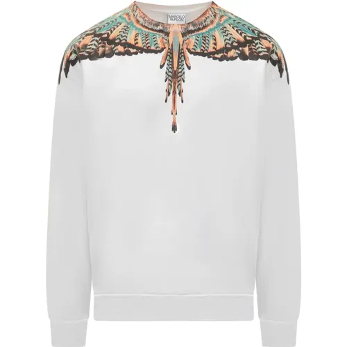 Grizzly Wings Crew Sweatshirt , Herren, Größe: S - Marcelo Burlon - Modalova