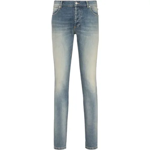 Faded Cotton Slim-Fit Jeans , Herren, Größe: W29 - Balmain - Modalova