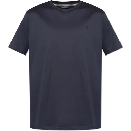 T-Shirts, male, , Size: L T-shirt with embroidered logo - PAUL & SHARK - Modalova