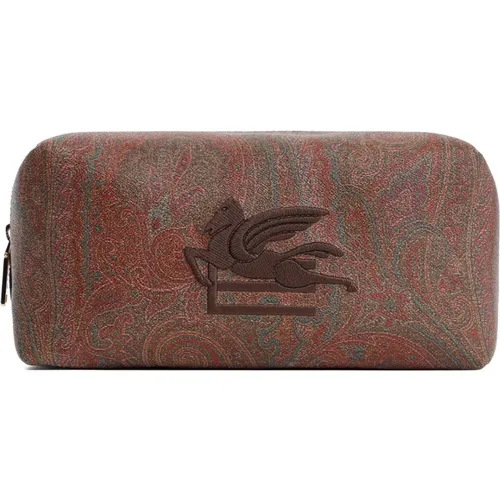 Toilet Bags, male, , Size: ONE SIZE Paisley Fabric Pouch - ETRO - Modalova